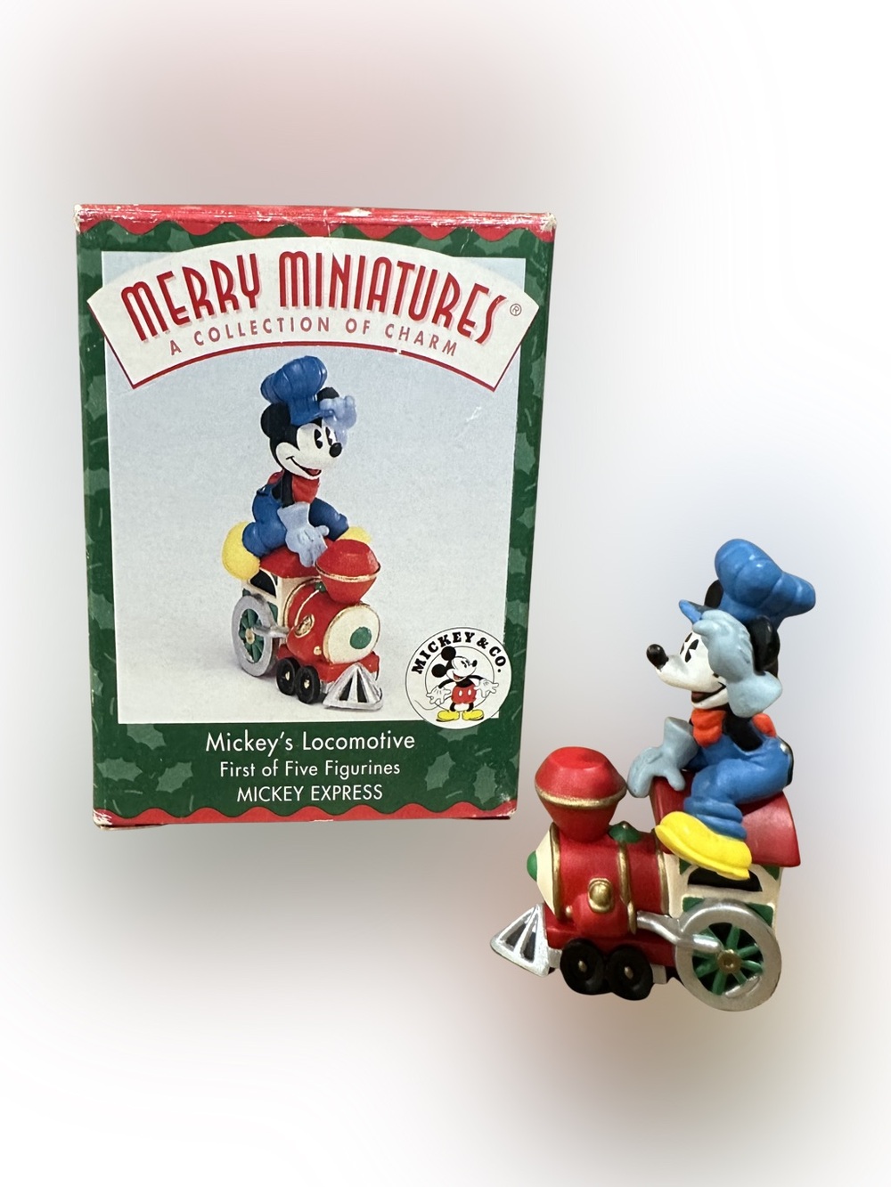 Vintage 1998 Hallmark Disney Merry Miniatures Mickey Mouse Train Mini Figurine